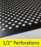 2'x2' Black Plastic Perforated Tile, 5 Pack, - Image 2