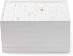 Oirlv Premium White Leather Stackable Jewelry Tray 24 Grid Jewelry Organizer