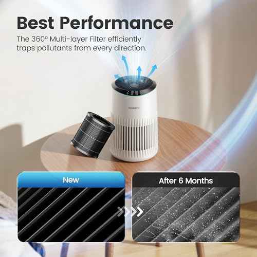 MORENTO 2 Pack MR2566 Genuine Air Purifier Replacement Filter for MR2566 Air Purifier, Original Version