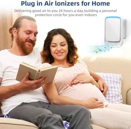 6 Pack Plug in Air Purifier for Home,Advanced Negative Ion Air Purifier for Pet Odor,Smoke & Dust,Quiet Air Ionizer for Dust Mites Odor Eliminator & Room Deodorizer Plug in for Bedroom,Office,Kitchen