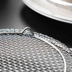 Kitchen Oil Filter Tray - Stainless Steel Mesh Filtering Basket With Tray | Oil Drain Rack | Oil Drip Filter For Frying Grilling Food | Air Fryer Accessories For Frying Grilling Food