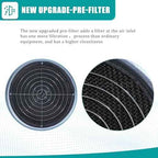 FFU HEPA H14-Filter Laminar Flow Hood Updated FanFilter Unit（Include HEPA Filter）100/ISO Class 5 Cleanroom/Laboratory/Cleanroom/Mushroom Room, Laminar Air Flow Hood(22.6"x22.6"110V)