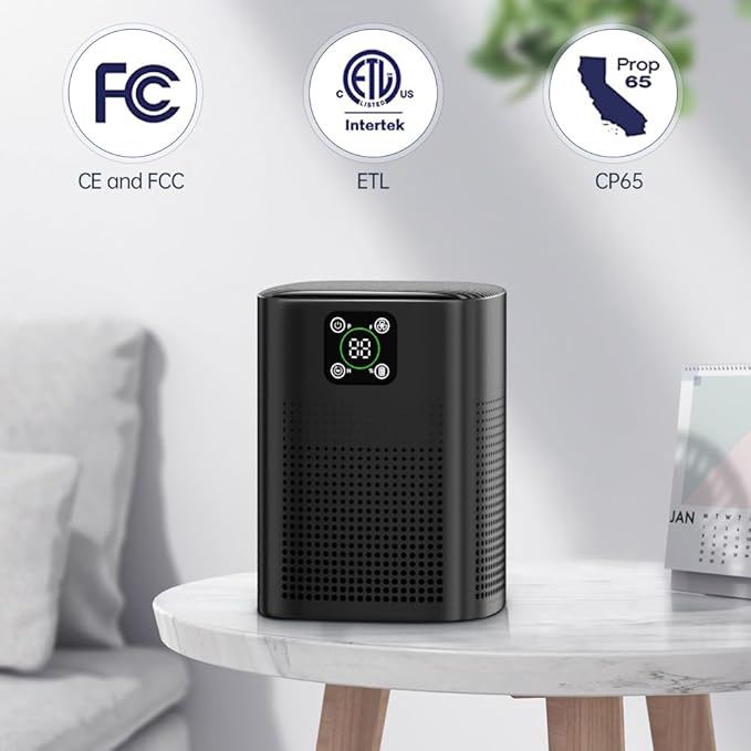 2 Pack Air Purifiers For Home Bedroom, Honeyuan H13 HEPA Air purifier - Image 5