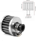 MUGE RACING 2Pcs Air Filter Cold Air Intake Filter Breather 12mm Valve Cover - Image 6