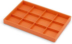 Oirlv Luxury Leather Jewelry Tray Orange Stackable Jewelry Drawer Organizer