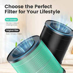 MORENTO 2 Pack MR2566 Genuine Air Purifier Replacement Filter for MR2566 Air Purifier, Original Version