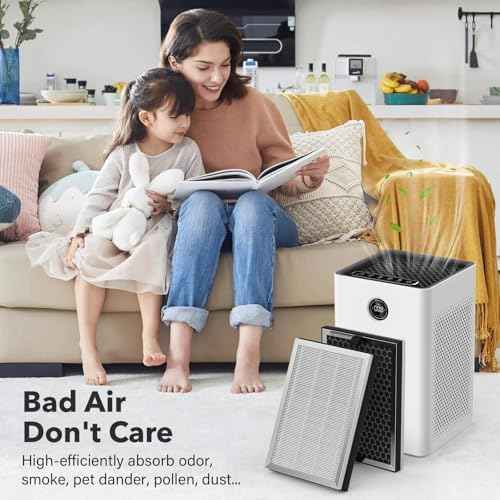 JF260 Replacement Filter Compatible with JF260 Air Purifier, 3-in-1 True HEPA H13 with Activated Carbon Filter, Part Number JF260-RF, 4 Pack