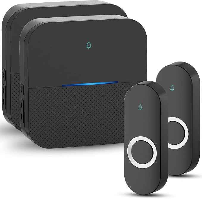 AIDA Lighted Wireless Doorbell, Home Waterproof Doorbell 1, 000ft Range