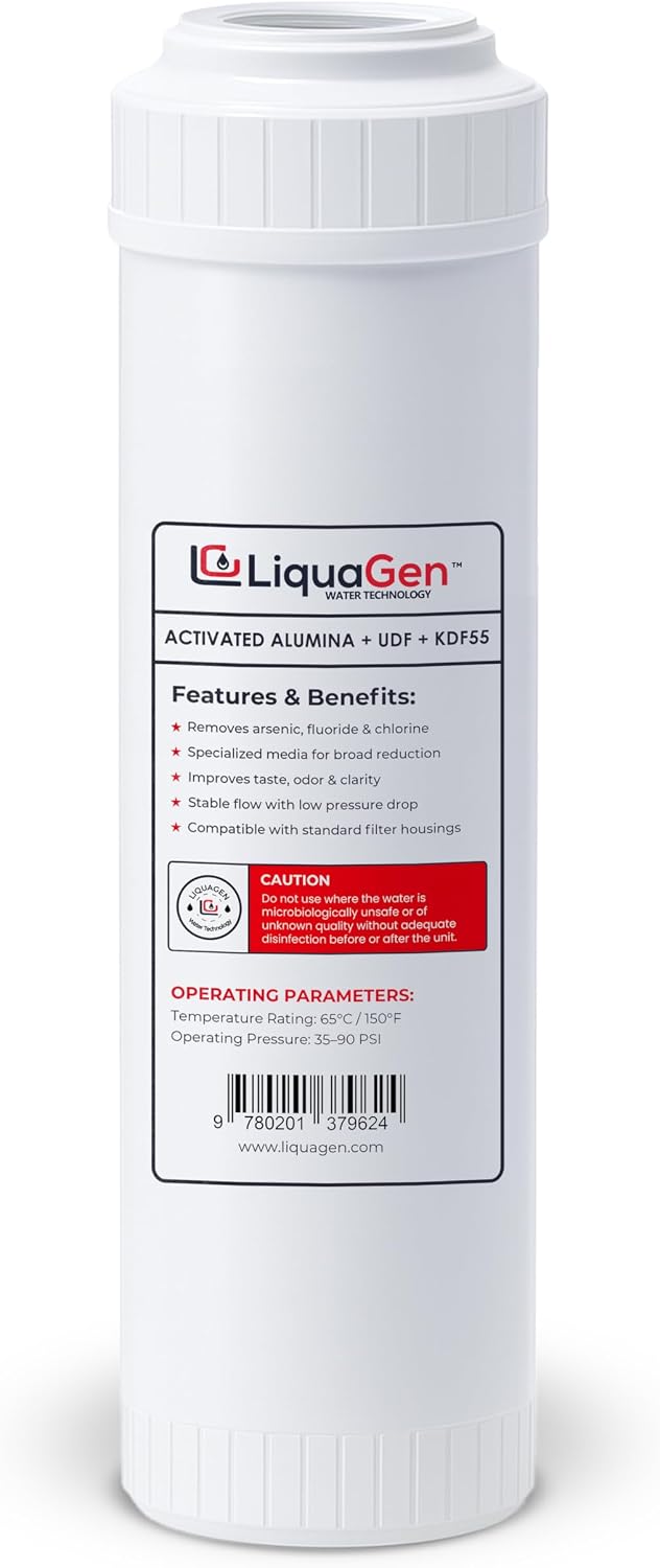 LiquaGen Activated Alumina + Carbon + KDF-55 Replacement Water Filter
