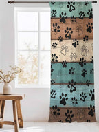 Sheer Curtains 96 Inches Long, Vintage Farmhouse Country Wooden Grain Privacy - Image 3