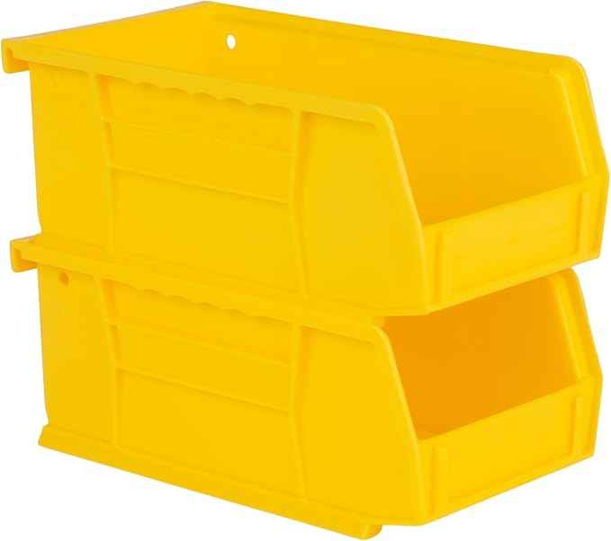 Hudson Exchange 7-1/2" x 4" x 3" Plastic Stackable Storage Bin and Hanging