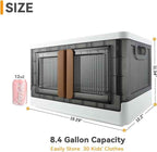 Storage Bin, Cabinet with Lids, 8.4 Gallon Capacity, With Double Door and Lock