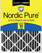 Nordic Pure 16x20x4 Furnace Air Filters MERV 10 Pleated + Carbon 1 Pack by NordicPure