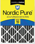 Nordic Pure 16x24x4 Furnace Air Filters MERV 10 Pleated + Carbon 1 Pack by NordicPure