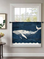 Sheer Curtains 54 Inch Length, Summer Whale Semi Sheer Curtains Light Filtering - Image 2