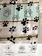 Sheer Curtains 54 Inch Length, Sage Green Beige Farmhouse Semi Sheer Curtains - Image 6