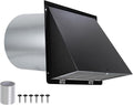 8 inch Hooded Wall Vent with Screen and Damper, Wall Vent Cover Exhaust Vent by JYINCPED