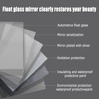 Bathroom Mirror with LED Lights, Backlit Illuminated Bathroom Mirror Wall - Image 8