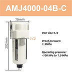 1pc Vacuum Water Droplet Separator Vacuum Pipeline Filter Negative Pressure - Image 2