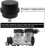 2 pcs 3/8" Thread Air Compressor Silencer, Air Compressor Intake Filter Sound - Image 3
