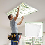 Fluorescent Light Covers for Ceiling Lights Sage Green Eucalyptus Leaves - Image 3