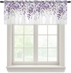 Eucalyptus Leaves Sheer Valance Curtains by Houseown