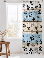 Sheer Curtains 108 Inches Long, Vintage Farmhouse Rustic Wooden Grain Privacy - Image 3