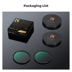 K&F CONCEPT 77mm Black Diffusion 1/4 & 1/8 Lens Filter Kit, Mist Cinematic - Image 8