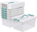 Zopnny 14 Quart Plastic Lidded Storage Bin