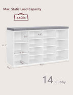 DINZI LVJ Shoe Storage Bench