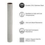 PATIKIL 40" L x 10" W Woven Wire Mesh, 350 Mesh 316L Stainless Steel Air Vent - Image 3
