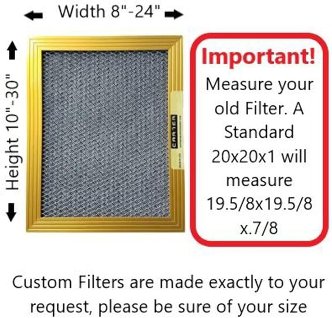 CARTER | Gold | MERV 8 | HVAC & Furnace Filter | Washable Electrostatic - Image 3