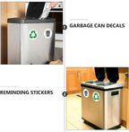 BESTOYARD 6-Pack Adhesive Garbage Classification Decals Waterproof Waste - Image 5