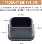 Ezprotekt 8 Pcs Rectangle Black Silicone Chair Leg Floor Protectors