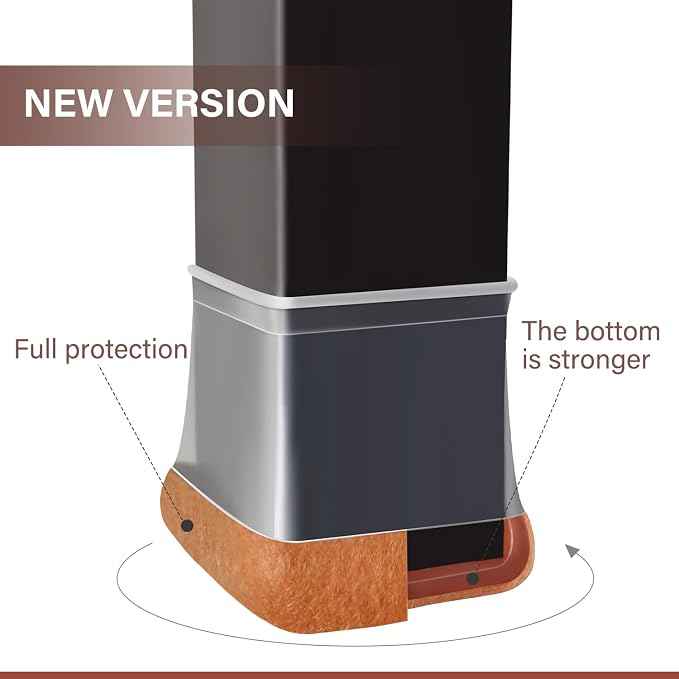 Chair Leg Floor Protectors Square Chair Leg Protectors