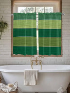 Farm Retro Green Wood Grain Window Valance Curtains, Rustic Wooden Plank - Image 5