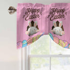 Pink Easter Tie Up Valance Curtains - Image 4