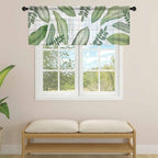 Summer Palm Leaf Sheer Valance Curtains - Image 4