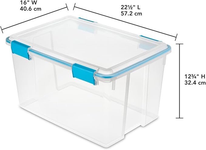Sterilite 16-Pack Gasket Box, Weather-Resistant Storage Bins - Image 3