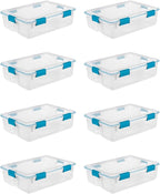 Sterilite 8-Pack Gasket Box, Weather-Resistant Storage Bins - Image 8