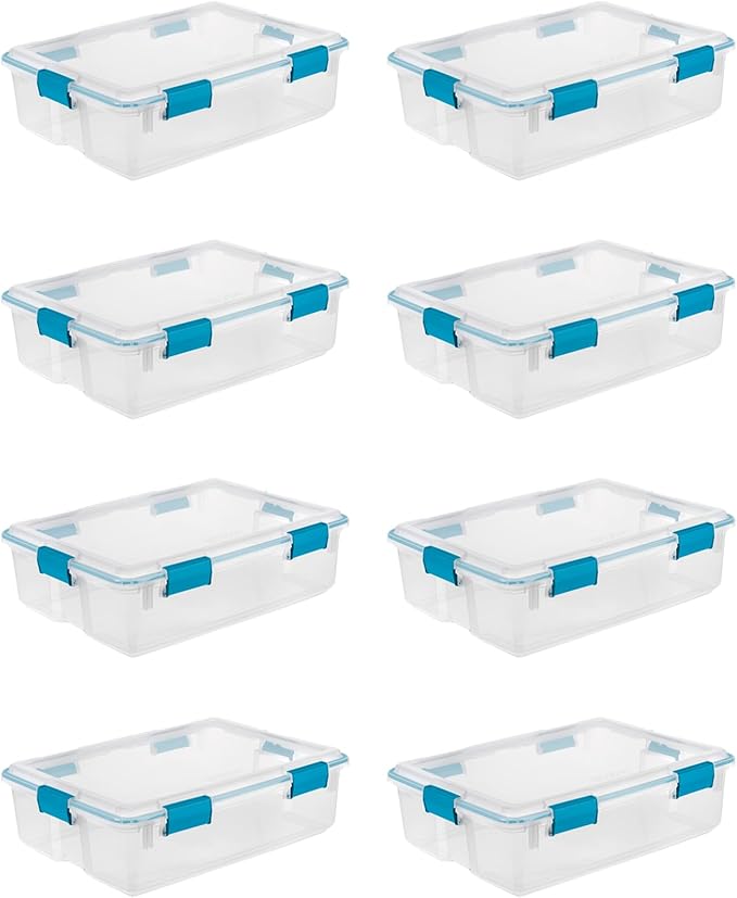 Sterilite 8-Pack Gasket Box, Weather-Resistant Storage Bins - Image 8