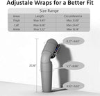 yoyomax Leg Massager with Heat, Adjustable Calf Thigh Knee Massager