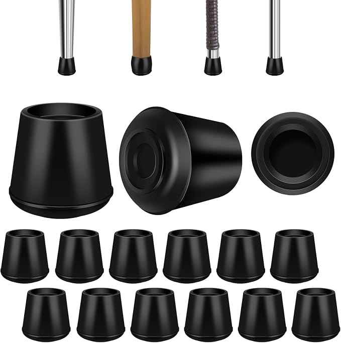 1" Round Rubber Chair Leg Tips Caps, Chair Leg Floor Protectors Furniture Legs
