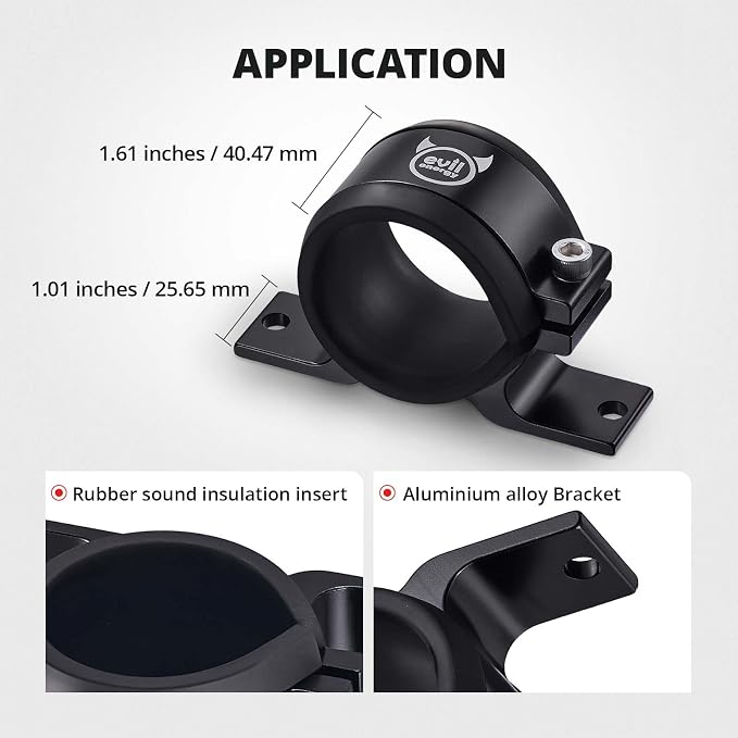 EVIL ENERGY 60MM Fuel Filter Mounting Bracket, Fuel Pump Clamp Holder 2PCS - Image 5