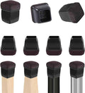 Ezprotekt 24 Pcs Extra Small Square Chair Leg Floor Protectors, Silicone Felt