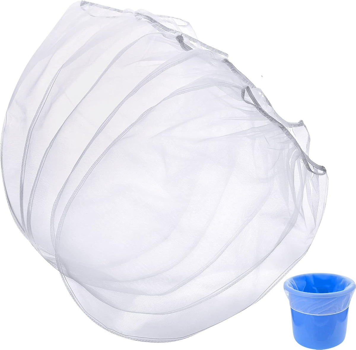 Boao 30 Pieces Paint Filter Strainer Bags White Fine Mesh Paint