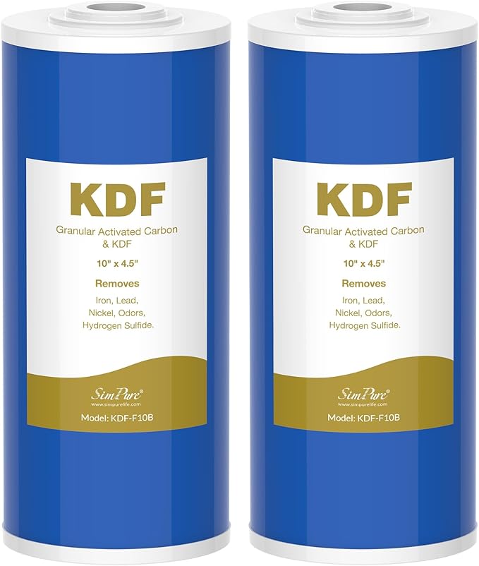 SimPure Whole House Water Filter Cartridges 10" x 4.5" GAC/KDF Carbon and Heavy by SimPure_Water
