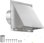 Dryer Vent Cover Outside 3 Inch with Mesh & Cushioned Flap,304
