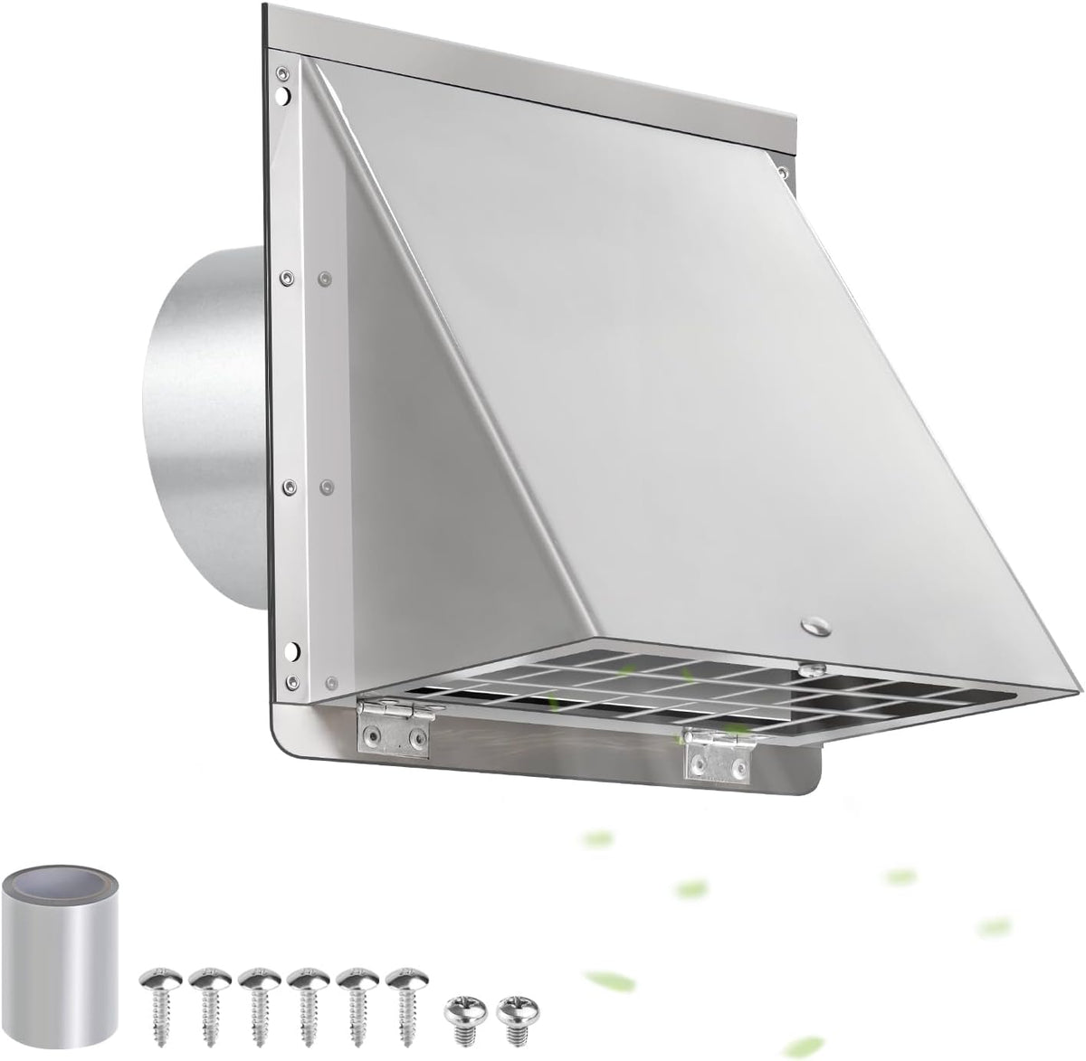 Dryer Vent Cover Outside 3 Inch with Mesh & Cushioned Flap,304