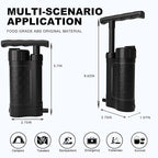 Portable Water Filter Pump, 0.01 Micron Manual Survival Water Purifier - Image 5